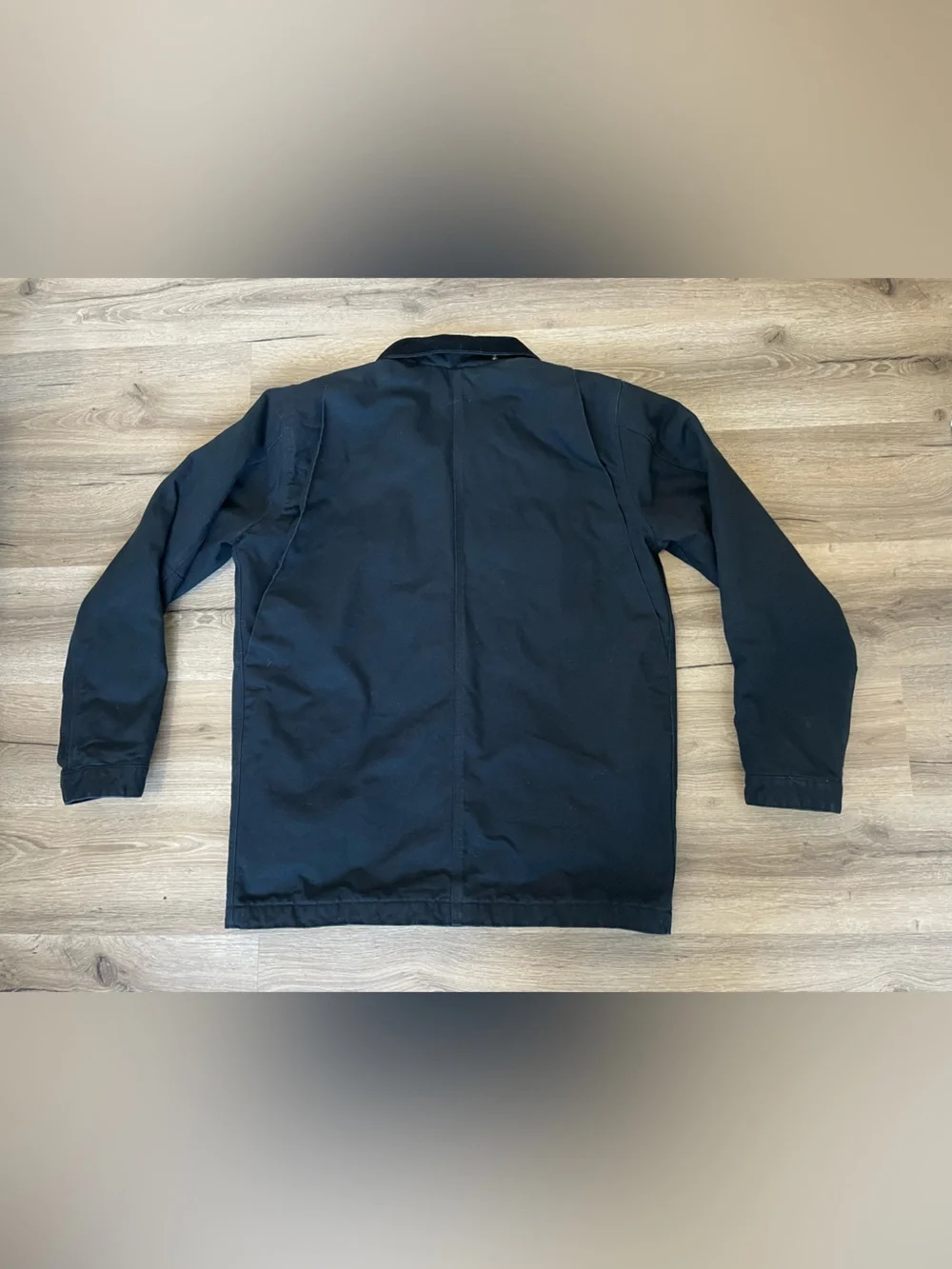 Carhartt Blanket Lined Chore Coat Mens L Tall Button Barn Jacket 103825 BLK